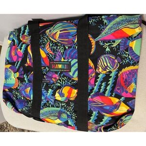 Design Hawaii‎ by Victor Tote Bag Colorful Fish Print Travel Carry On